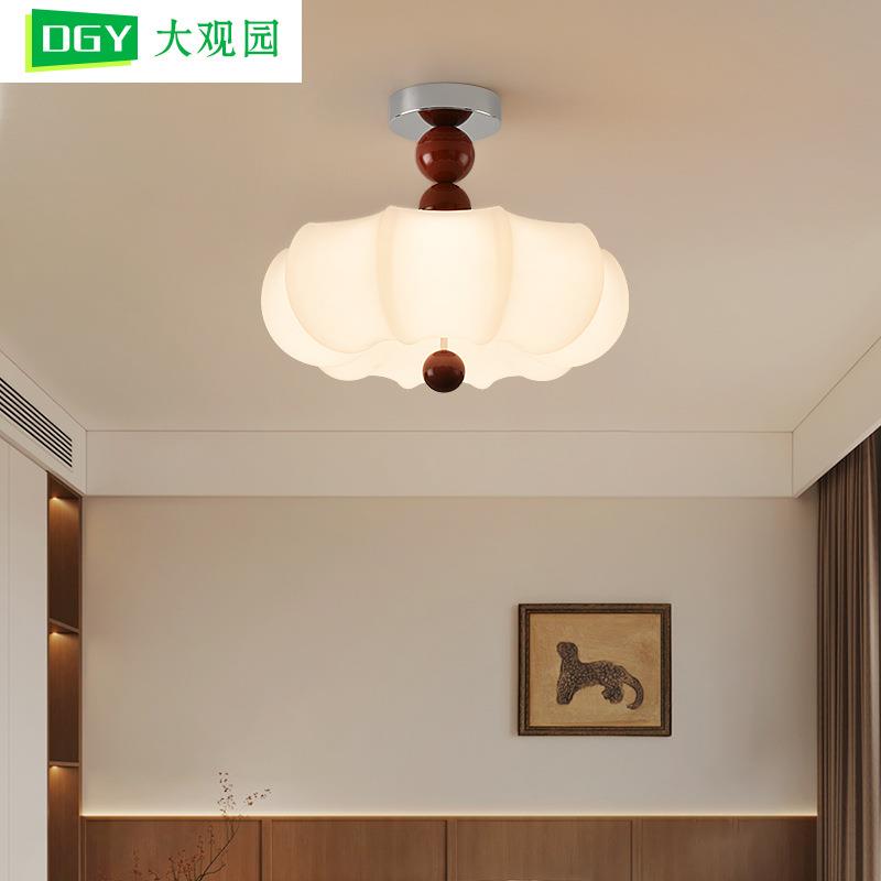 大观园法式卧室吸顶灯南瓜云朵吊灯中古儿童房奶油护眼房间灯357L
