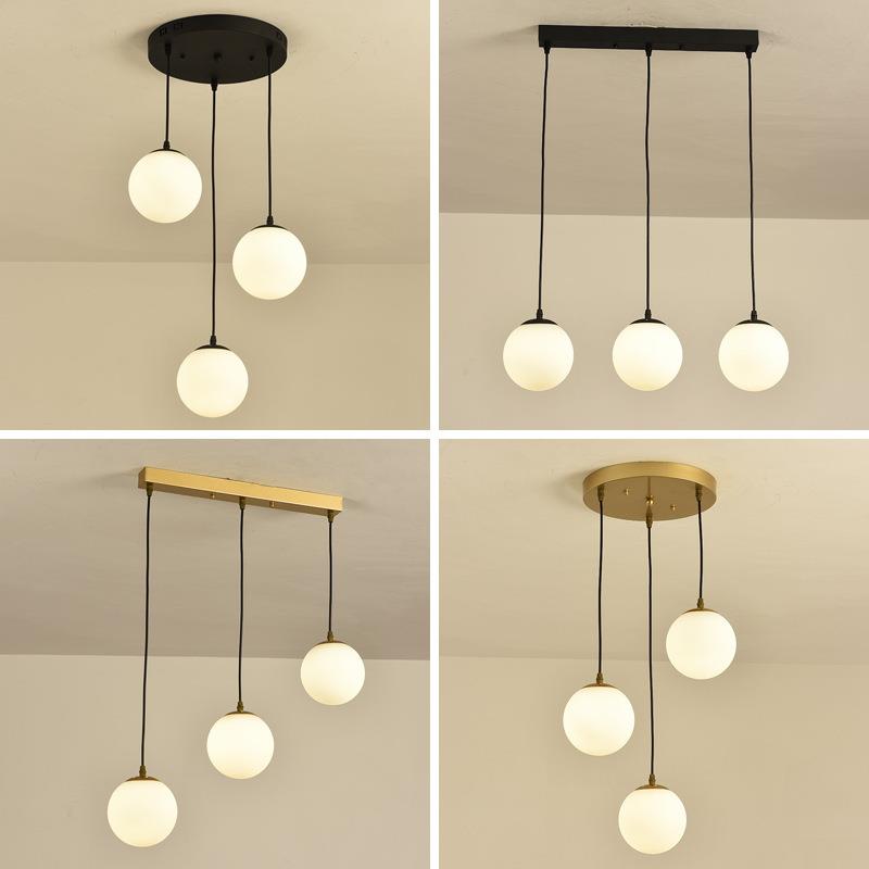 3头led卧室床头餐厅饭厅现代简约美式北欧小吊灯酒吧饭店网红灯具