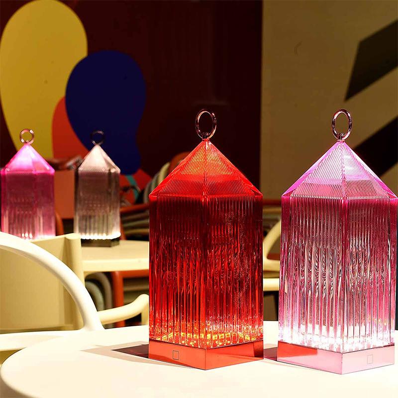 Kartell充电触摸水晶手提灯马灯户外LED防风灯氛围灯灯笼灯塔台灯