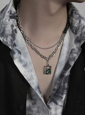 项链男潮感小众潮流男生百搭简约男款冷淡风吊坠配饰D3