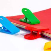 美彩色塑料大夹子文具夹强力多功能票夹家居夹衣服文件夹书本gr