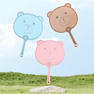 手摇扇便携随身塑料D2 透明摇扇夏天家用小扇子儿童学生用夏季