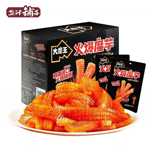 盐津铺子大魔王火爆魔芋15g火鸡面酱味爆辣魔芋爽休闲零食
