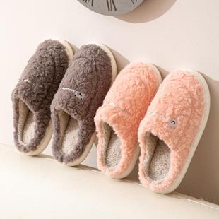 男 情保暖棉拖鞋 鞋 女冬季 室内居侣家用加绒秋软底毛毛托户外月子鞋