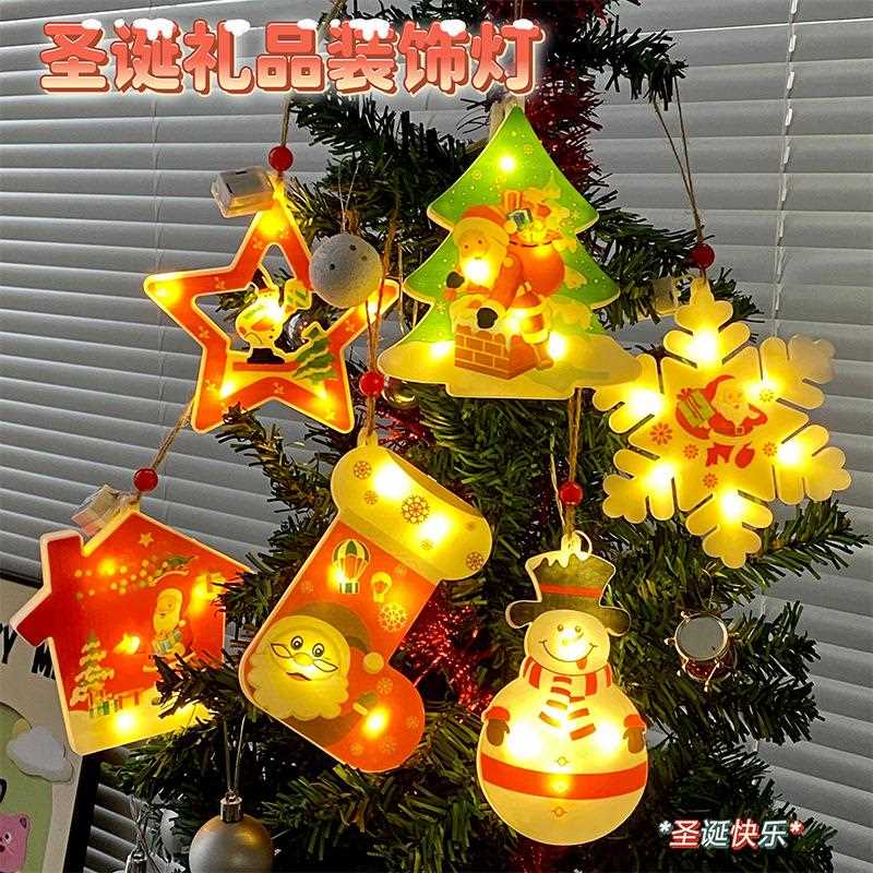 新款圣诞灯彩绘雪人氛围灯节日派对室内外装饰彩灯串跨境