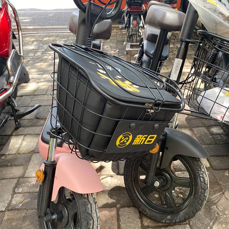 新日电动车车筐内胆前车篮防水罩挂物包电瓶自行车筐内篓置物神器