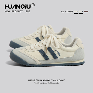 环球踩屎感德训鞋女2026新款春季百搭舒适休闲鞋子轻便软底小白鞋