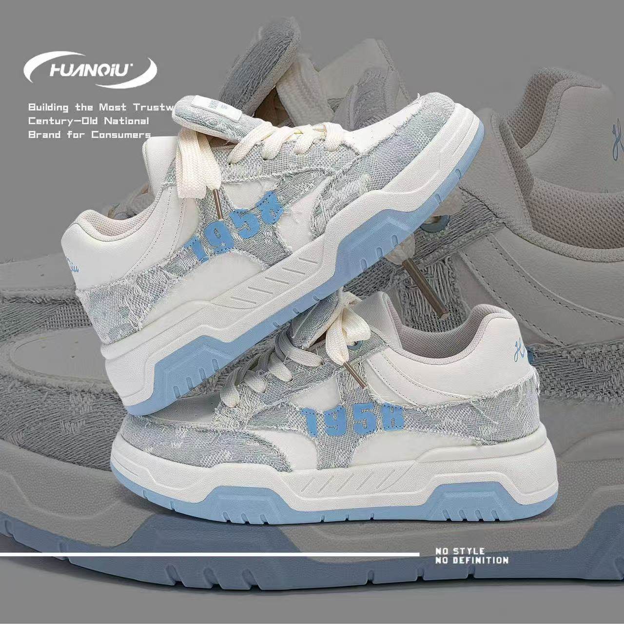 环球休闲板鞋男款2026新款春季百搭隐形增高小众潮流厚底面包鞋子