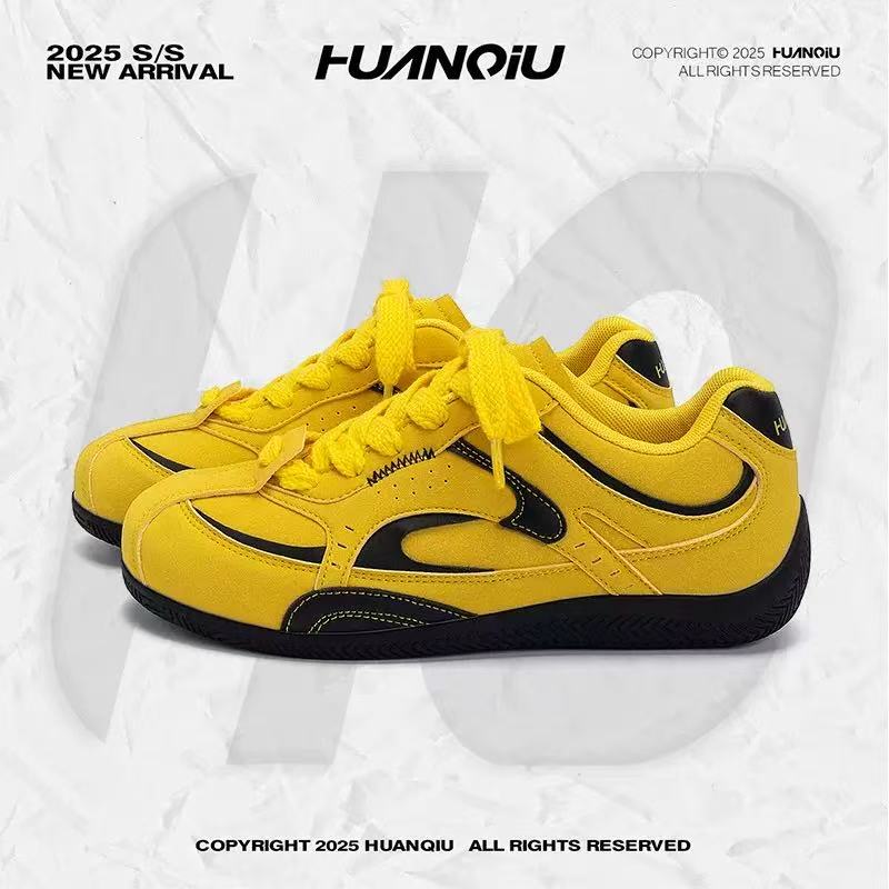 环球小众黑色德训鞋女2025新款秋冬时尚运动休闲赛车鞋百搭小黑鞋