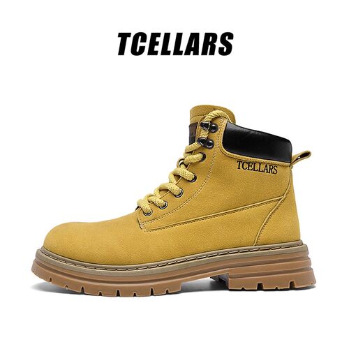 TCELLARS马丁靴男款2026春季新款增高美式英伦风户外登山鞋大黄靴