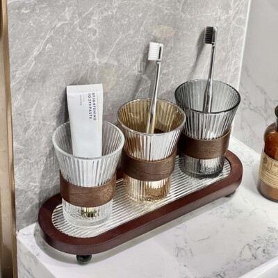 中古风牙刷漱口杯用卫生间置物架