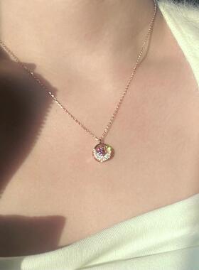 【徐徐四序】s925玫瑰金跳动的心项链女高级礼物百搭锁骨链新款