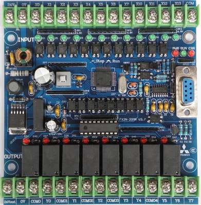 三凌PLC 国产PLC工控板 FX2N-20MR 在线下载 监控 文本 断电保持