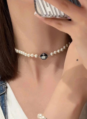 搪瓷磁吸珍珠项链叠戴百搭颈链