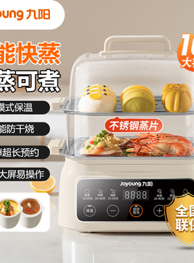 九阳10L升电蒸锅双层蒸笼电热锅
