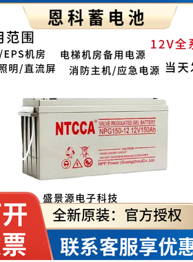 NTCCA恩科蓄电池NPG12v17AH20AH24AH38AH40AH65AH100AH机房电源