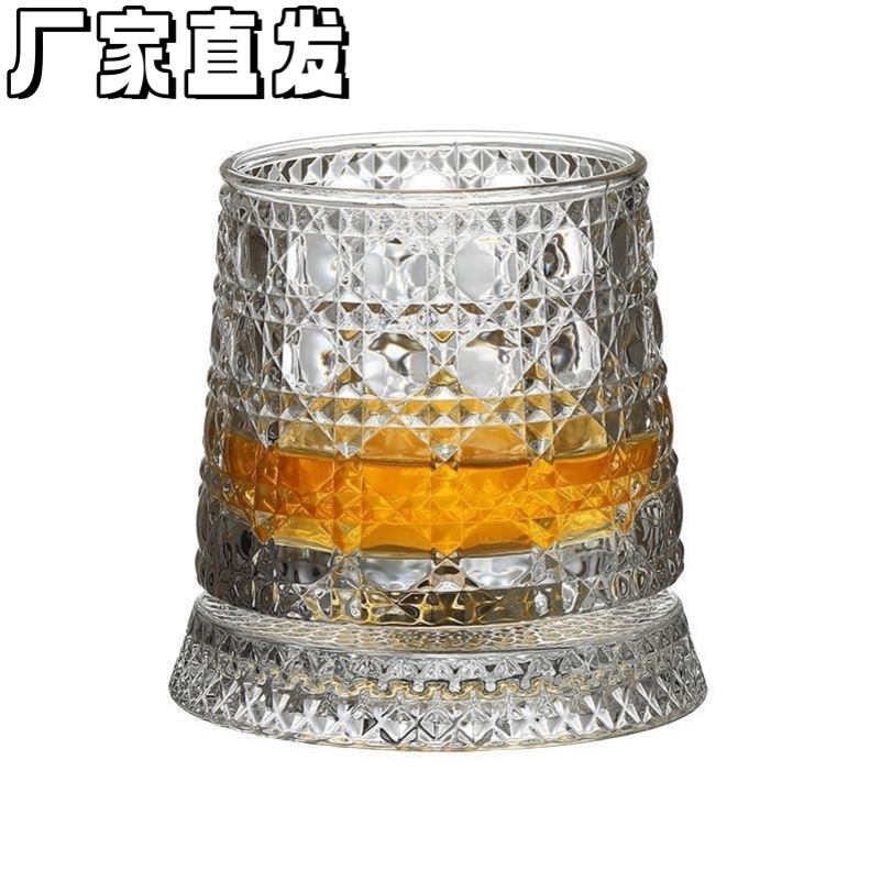 麦卡伦同款创意水晶旋转酒杯解压