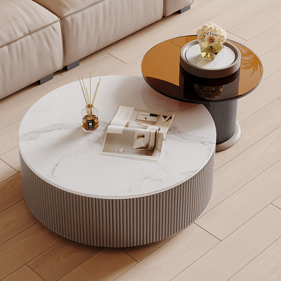 烤漆圆形组合意式岩板台面家用