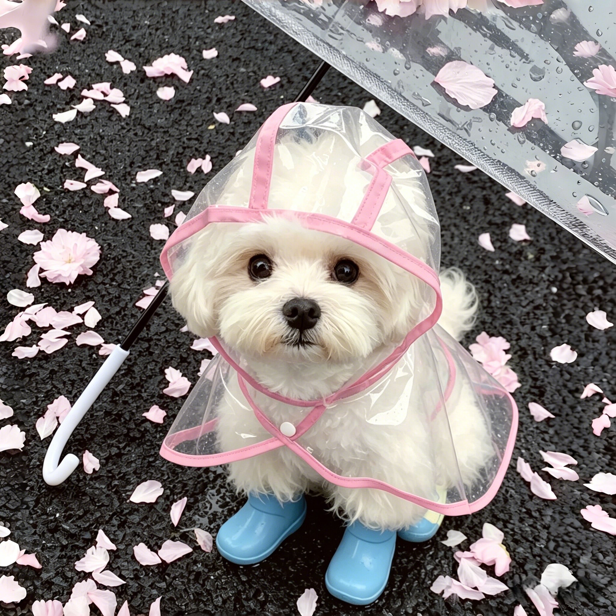 狗狗雨衣小狗衣服泰迪比熊小型犬专用雨披户外遛狗神器加厚防水