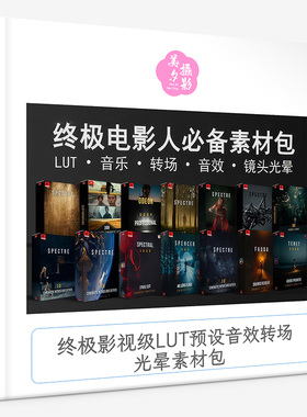 ULTIMATE Filmmaker Bundle终极影视级LUT预设音效转场光晕素材包