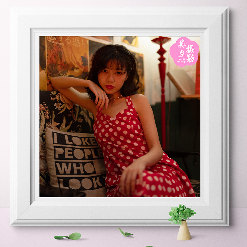 SONY ILCE-7RM3拍摄港风红裙美女RAW原图PS后期修图调色练习素材