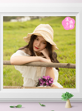 NIKON D810拍摄户外白裙美女人像RAW原图PS后期修图调色练习素材