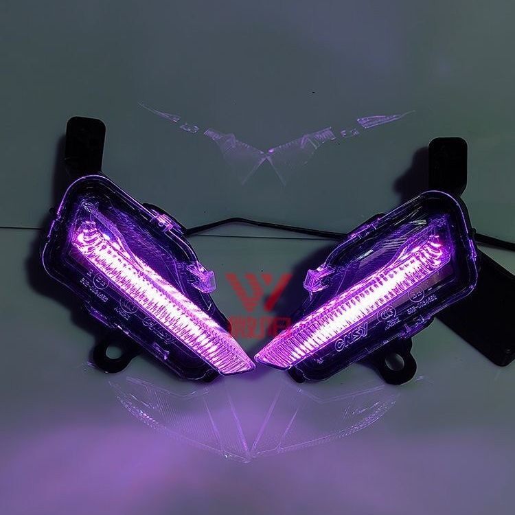 摩托车LED配件转向灯改装电动车四代流水12位置灯颜色可调