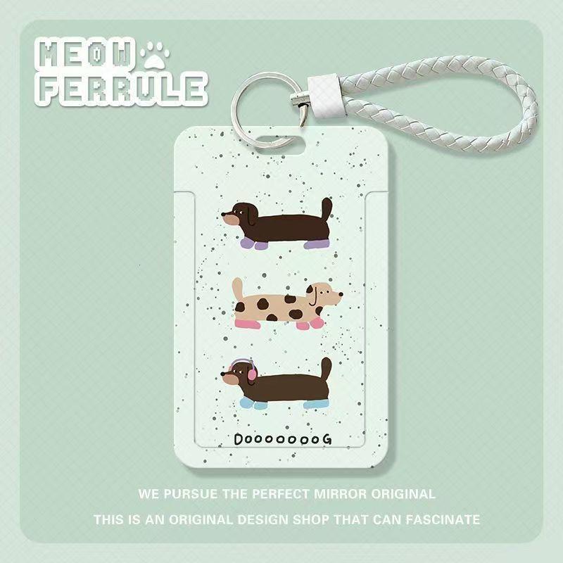 复古腊肠狗可爱女学生滑