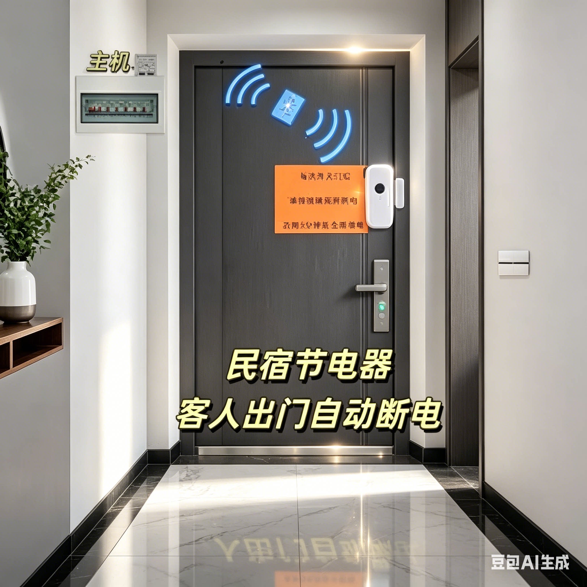 正品无线门磁民宿酒店节