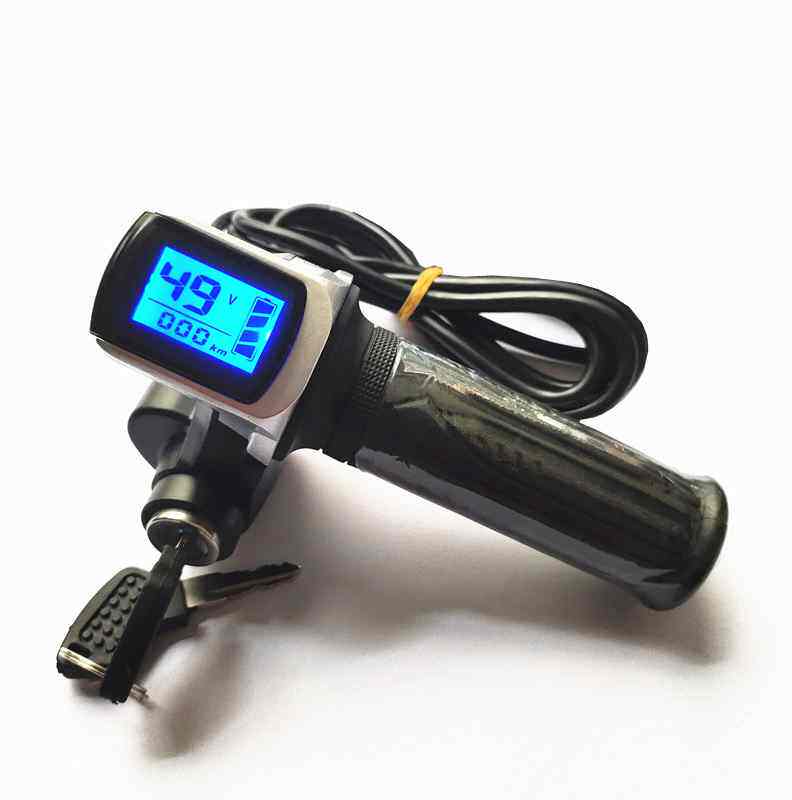 折叠锂电动车转把液晶表36v48v滑板电瓶车加速把数码显示速度表使用感如何?