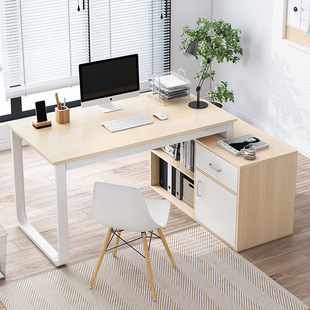 家用简约现代钢木办公桌卧室学生学习写字书桌 转角电脑桌台式