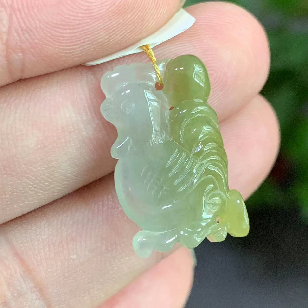 缅甸天然A货翡翠黄翡冰黄小公鸡