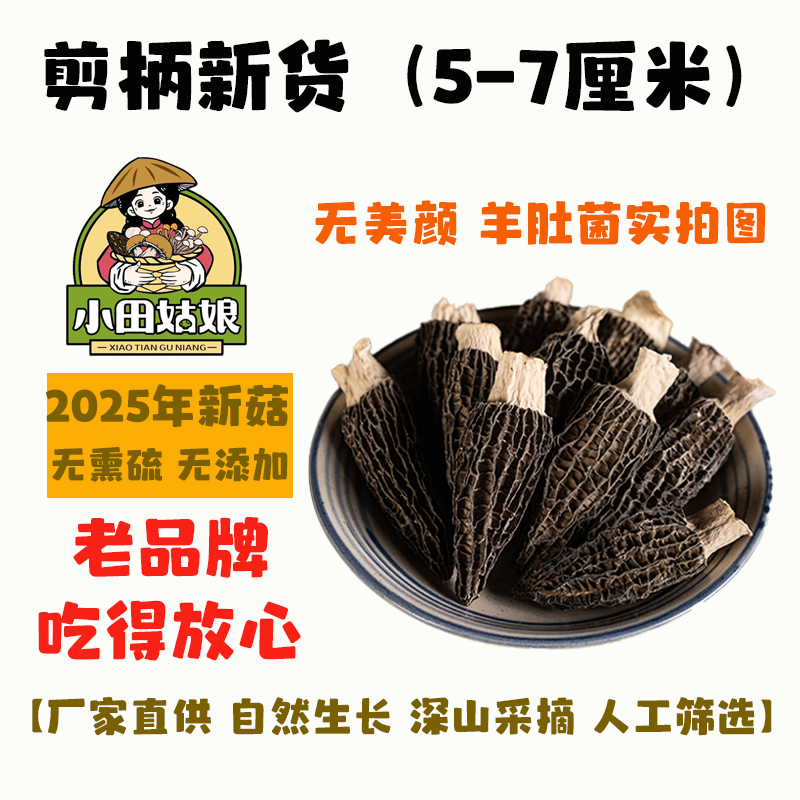 【小田姑娘】羊肚菌干货菌菇头茬羊肚菌火锅煲汤食材5-7