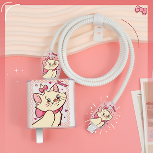 适用一加ACE2Pro150W充电器数据线保护套realmeGTNEO5/NEO3防折断缠绕线160W一加ACEPro一加ACE2V可爱透明款