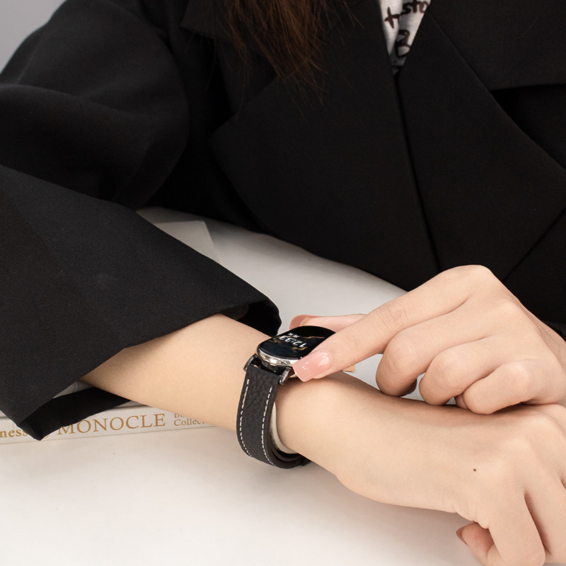 男女生通用表带磁吸扣荔枝纹皮款