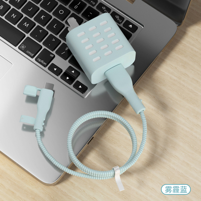 充电器数据线保护套纯色硅胶新款