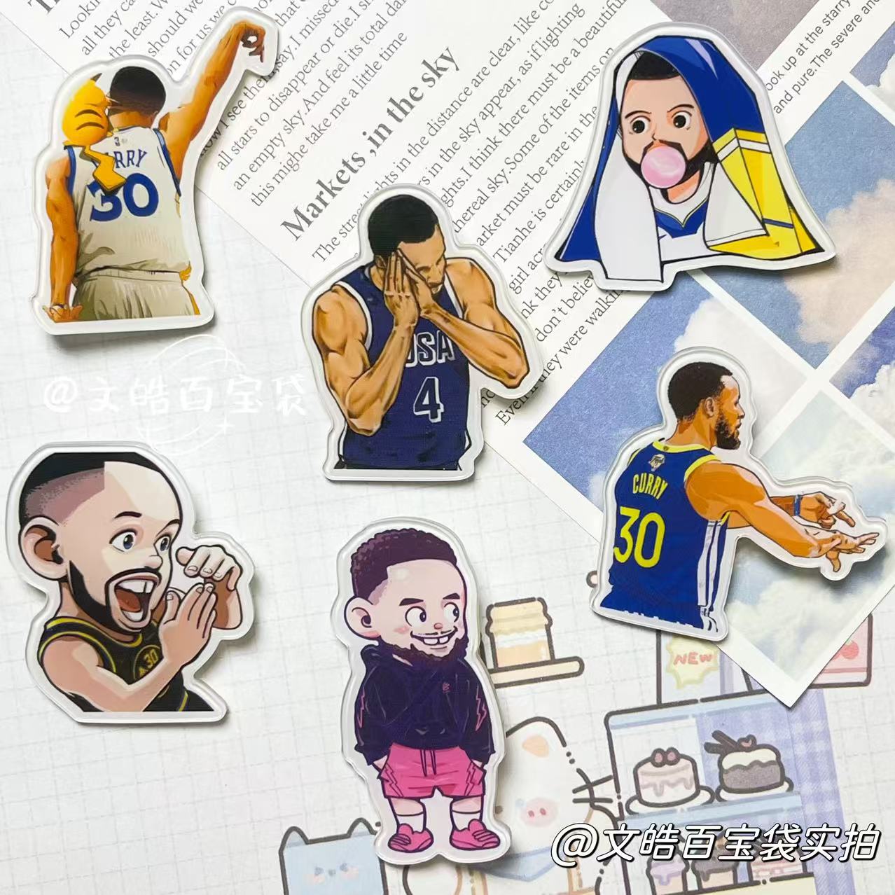 库里NBA球星胸针可爱饰品挂件