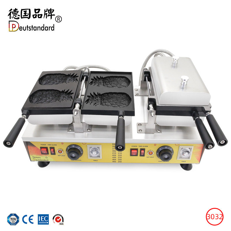 商用冰淇淋开口菠萝鲷鱼烧机冰淇淋菠萝华夫饼设备雪糕开口菠萝烧