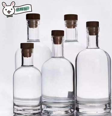 伏特加新款中式洋酒泡酒瓶子200mll-1000ml装白酒葡萄瓶玻璃空瓶
