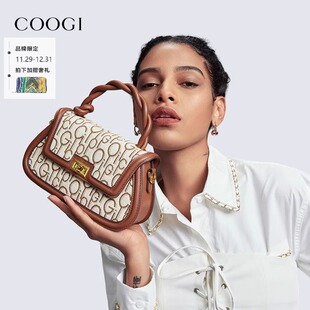 COOGI库奇包包女轻奢印花手提包气质百搭斜挎包单肩包送女友礼物