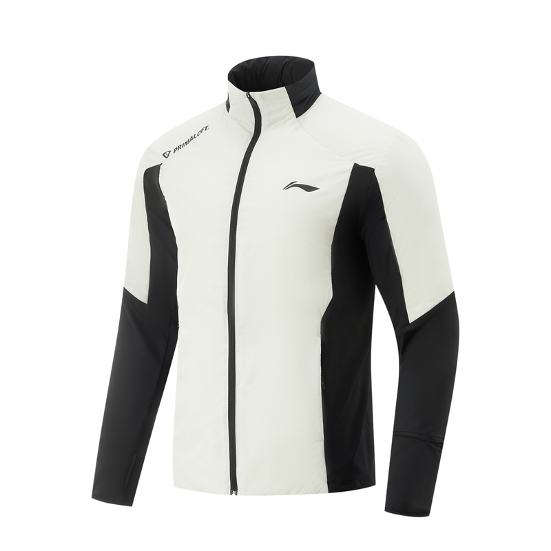 李宁男女同款2025跑步系列加绒立体裁剪修身拼接棉服外套AJMV081