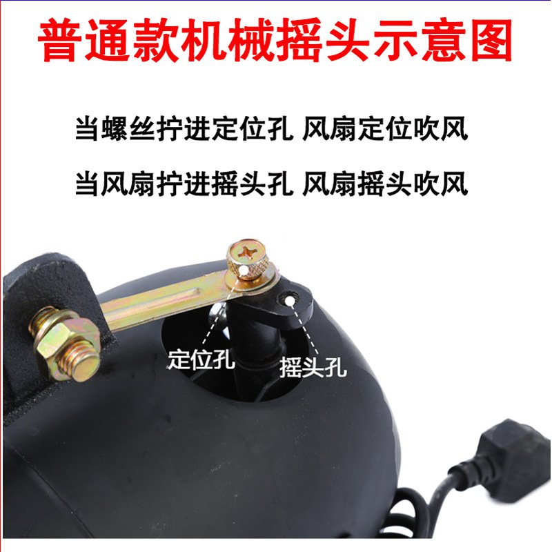 工业电风扇电机马达落地扇壁挂式牛角扇机头大功率摇头通用