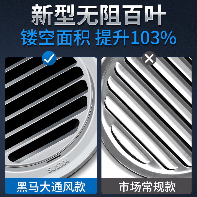 白色新风系统管罩排风防雨防风帽外墙透气帽通风系统不锈钢风帽