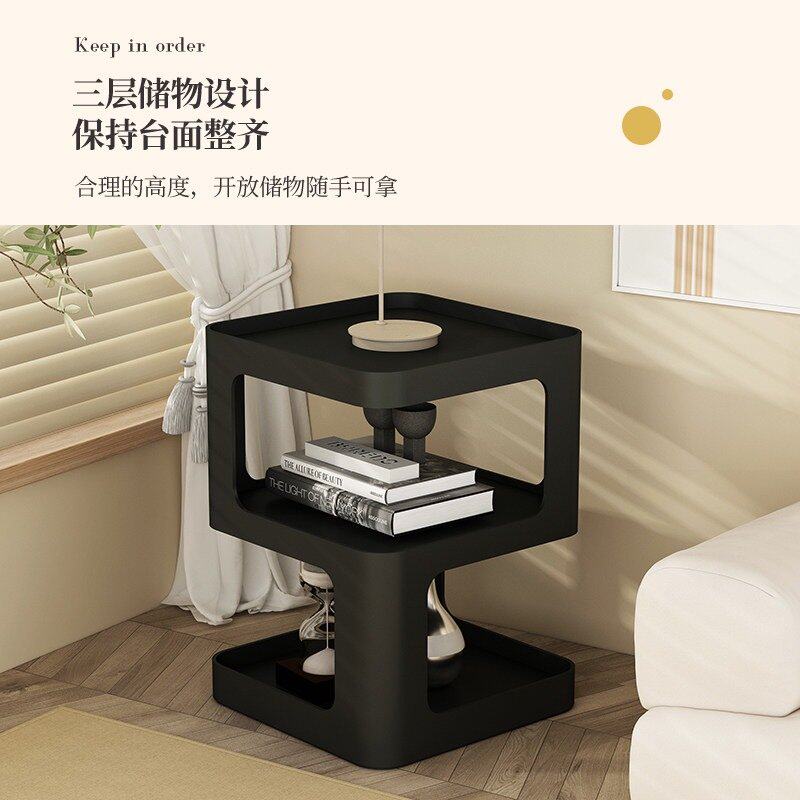 简约卧室小茶几床头侧边柜置物架子轻奢网红铁艺沙发边几客厅边柜