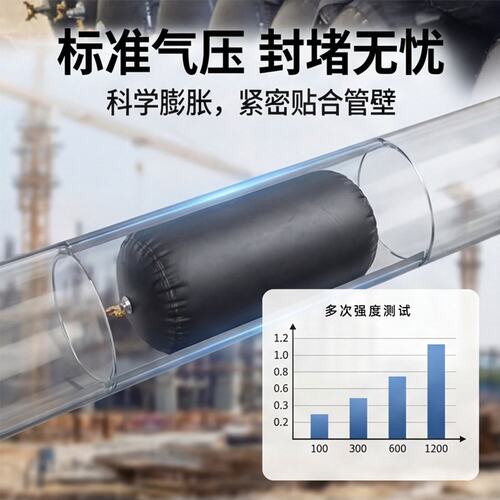 管道堵水气囊污水管道封堵气囊PVC堵水气囊充气式管道堵塞器