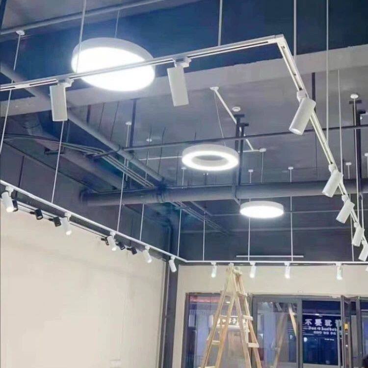 led吊杆轨道灯全套婚纱店铺伸缩加长杆射灯服装店悬挂桥架支架