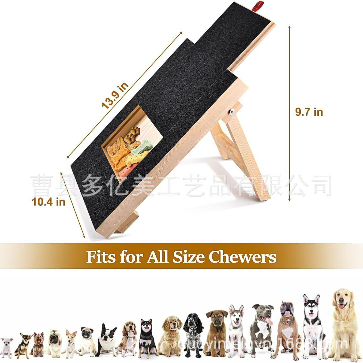 现货木质狗狗指甲刮板家用耐磨耐抓指甲锉板可抽拉宠物犬玩具刮板