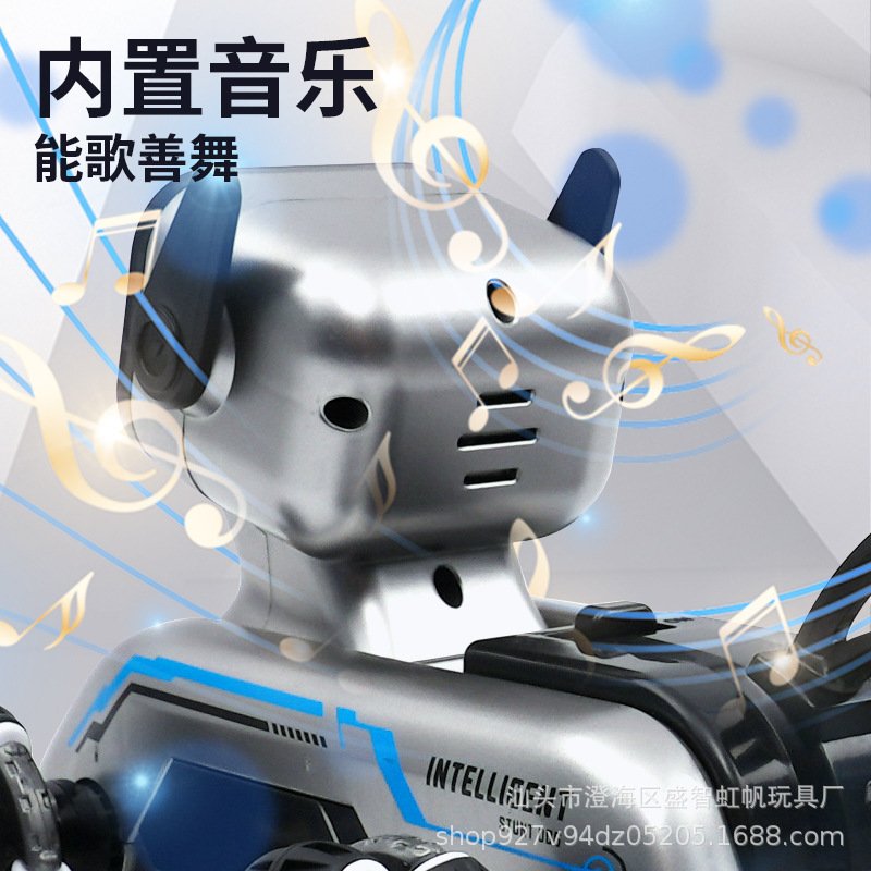 新品儿童遥控车八轮特技机械狗摆臂攀爬越野车电子音乐机器狗玩具