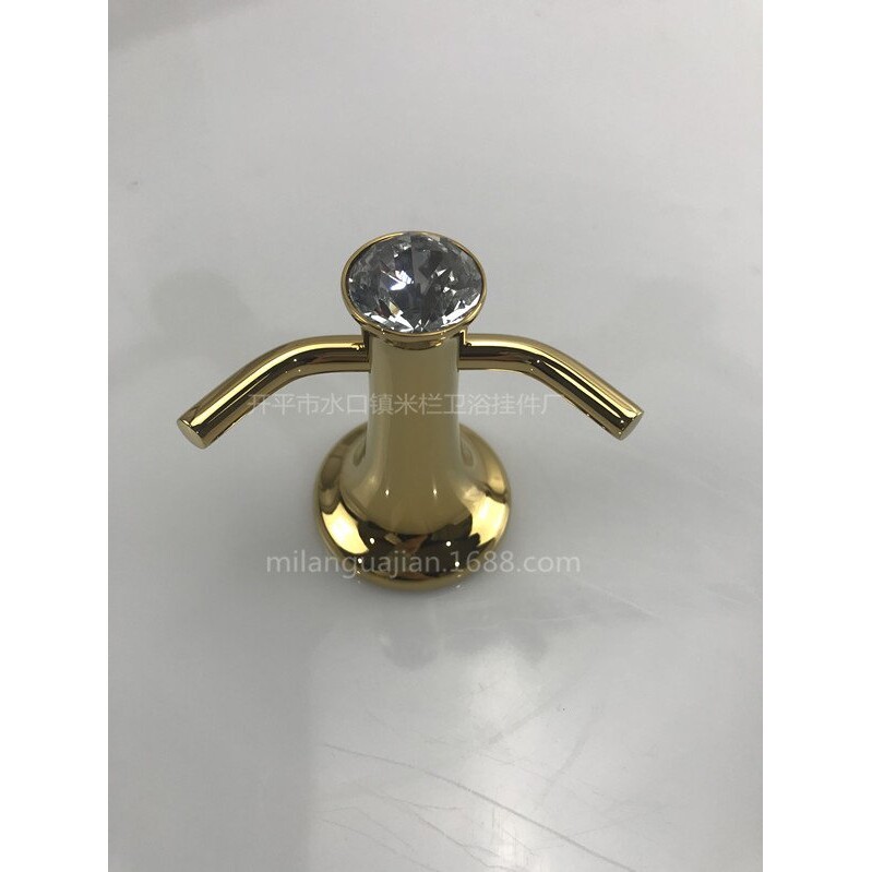 欧式金色水晶厨卫单衣钩 浴室毛巾架 卫浴毛巾钩 五金挂件