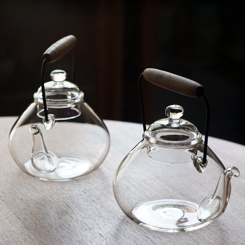 全玻璃煮水壶提梁壶沏茶烧水壶泡茶专用电陶炉煮茶壶耐高温可明火